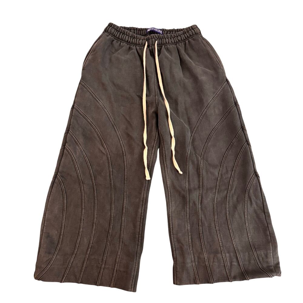 Jooniverse Lab Ultra Wide Leg Panel Sweatpants Gray Sz M